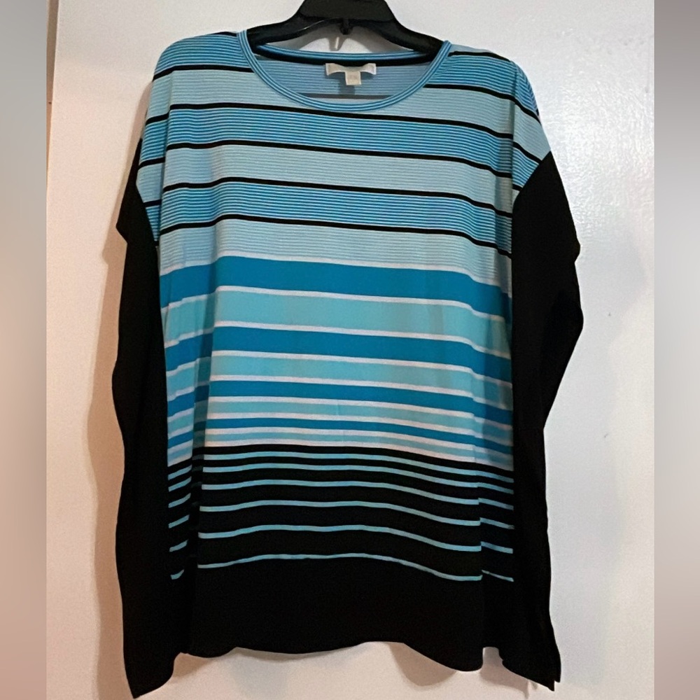 Michael Kors MK stripes tunic loose shirt size L, like new.